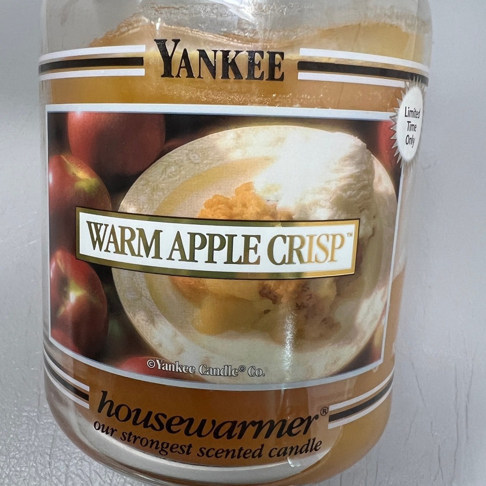 Yankee Candle Warm Apple Crisp 22 oz Black Band Limited Edition Retired Vintage‎